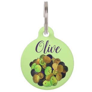 Médaillon Pour Animaux Mélange d'olives méditerranéennes Cuisine grecque 