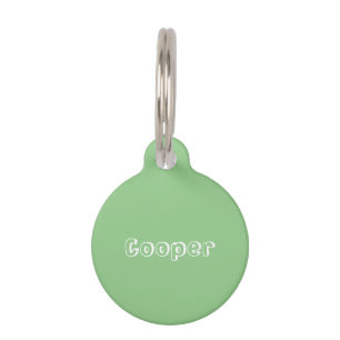 Médaillon Pour Animaux Mélange sauge vert nom personnalisé contact info c