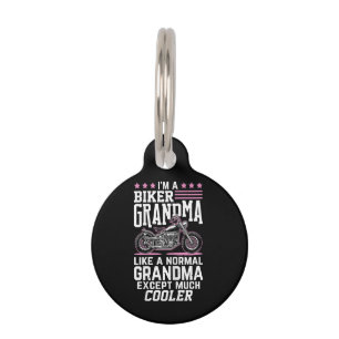 Médaillon Pour Animaux Mémé motarde - Grand-mère motarde Mémé motarde