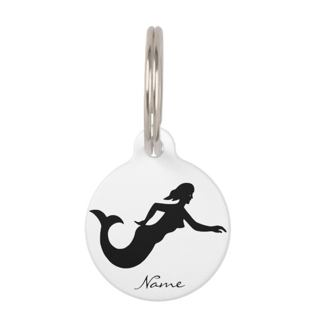 Médaillon Pour Animaux Mermaid Silhouette Thunder_Cove (Devant)