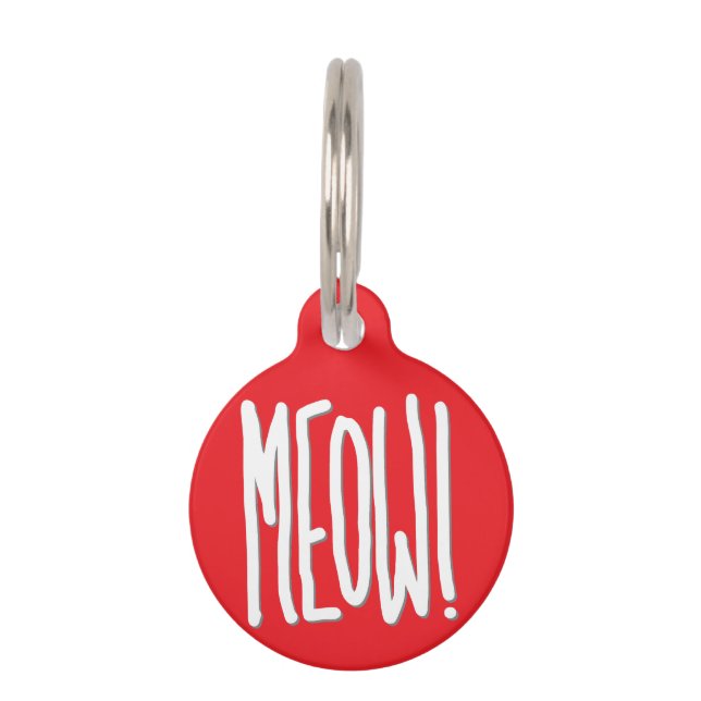 Médaillon Pour Animaux Miaou ! (Devant)