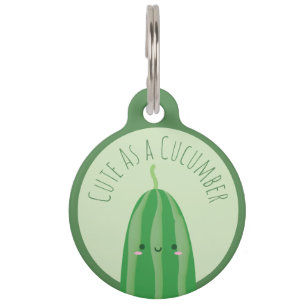 Médaillon Pour Animaux Mignon comme concombre Cutecumber drôle