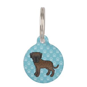 Médaillon Pour Animaux Mignon Mastiff Anglais Bringé Et Info Personnalisé