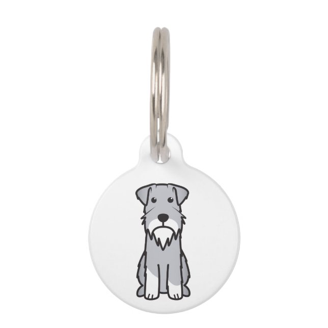 Médaillon Pour Animaux Miniature Schnauzer Dog Cartoon (Devant)