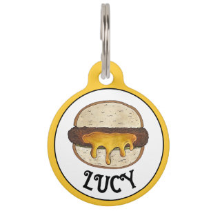 Médaillon Pour Animaux Minneapolis Minnesota MN Juicy Lucy Cheese Burger