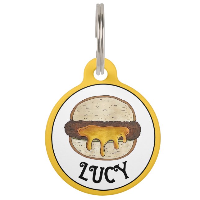 Médaillon Pour Animaux Minneapolis Minnesota MN Juicy Lucy Cheese Burger (Devant)