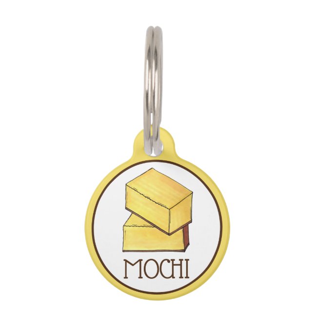 Médaillon Pour Animaux Mochi au Beurre Dessert Hawaïen Cuisiné Maison (Devant)