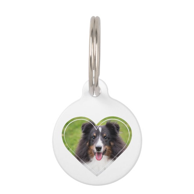 Médaillon Pour Animaux Modèle de photo d'animal de compagnie en forme de  (Devant)
