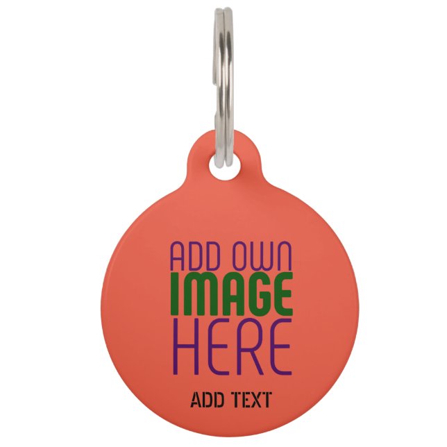 MÉDAILLON POUR ANIMAUX MODELE DE TEXTE D'IMAGE ROUGE TOMATE ÉDITABLE MODE (Devant)