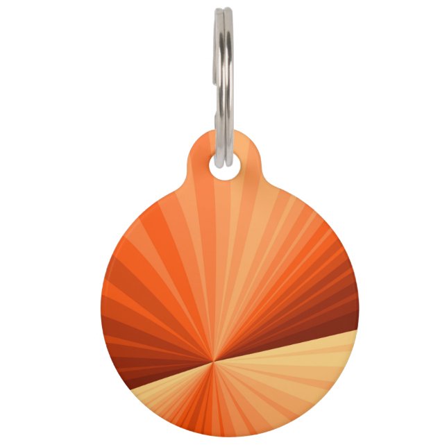 Médaillon Pour Animaux Moderne Abstrait Orange Rouge Vanille Graphique Fr (Devant)