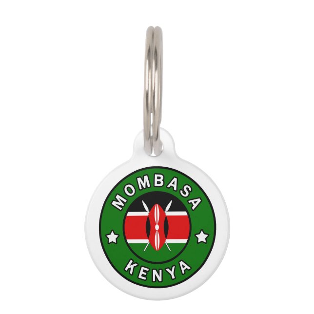 Médaillon Pour Animaux Mombasa Kenya (Devant)