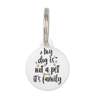 Médaillon Pour Animaux Mon chien n'est pas un animal de compagnie C'est l