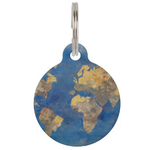 Médaillon Pour Animaux Monde d'or