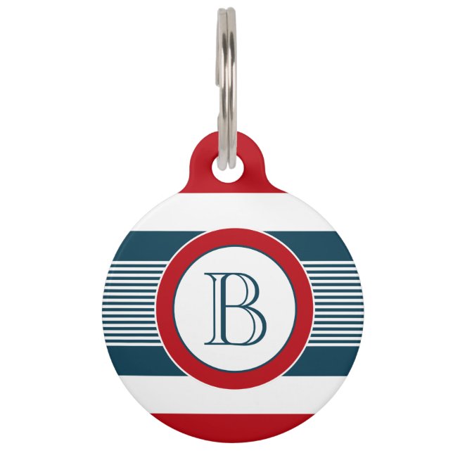 Médaillon Pour Animaux Monogram design (Devant)