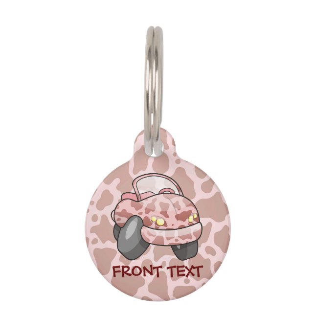 Médaillon Pour Animaux Moo Car (Devant)