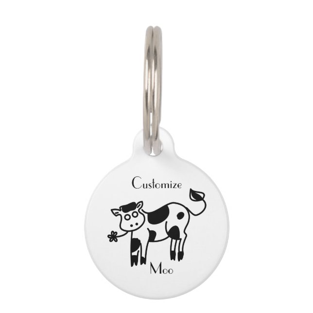 Médaillon Pour Animaux Moo Cow Thunder_Cove  (Devant)