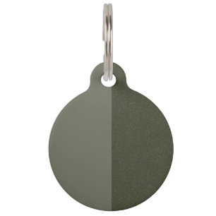 Médaillon Pour Animaux Moss Green Étiquette de Compagnon à Personnaliser