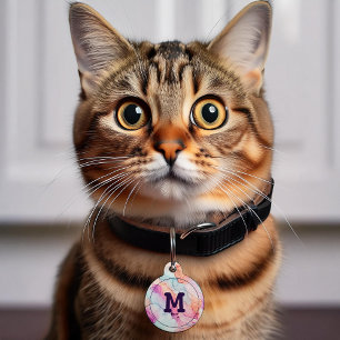 Médaillon Pour Animaux Motif Abstrait coloré Personnalisé