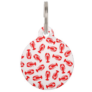 Médaillon Pour Animaux Motif animal de homard rouge mignon