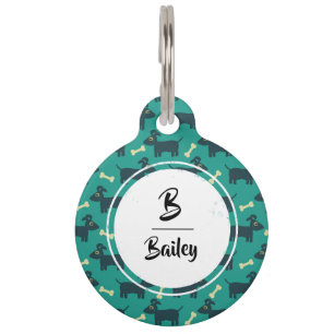 Médaillon Pour Animaux Motif chien mignon avec lecteur de disquette oreil