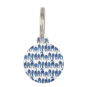 Médaillon Pour Animaux Motif Culs de Chien Bleu