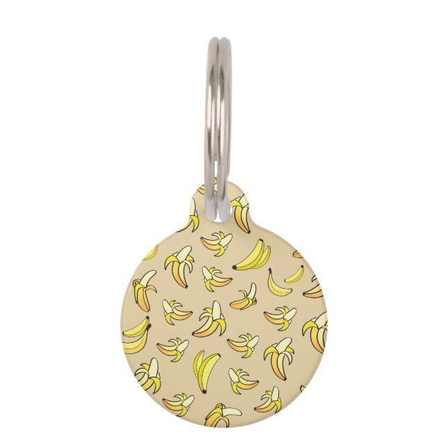Médaillon Pour Animaux Motif de banane (Devant)