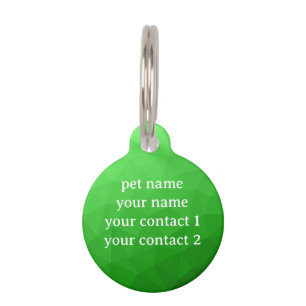 Médaillon Pour Animaux Motif de maillage géométrique vert clair Votre tex