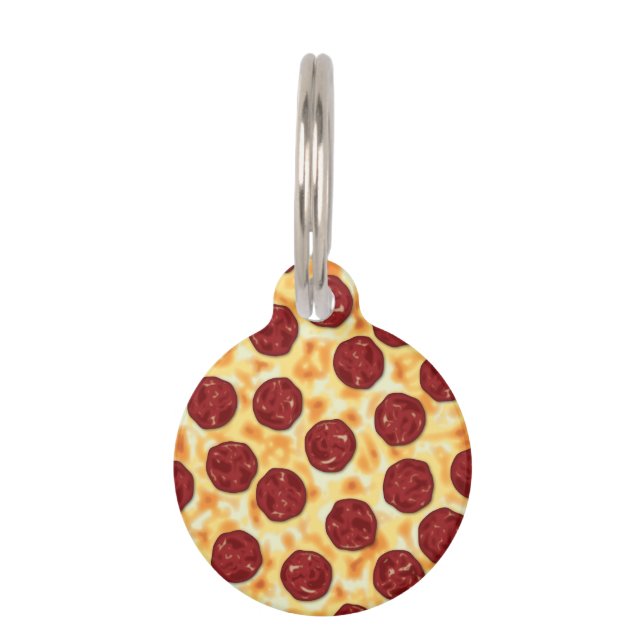 Médaillon Pour Animaux Motif de pizza de pepperoni (Dos)