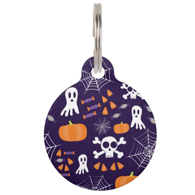 Médaillon Pour Animaux Motif d'Halloween amusant (Devant)
