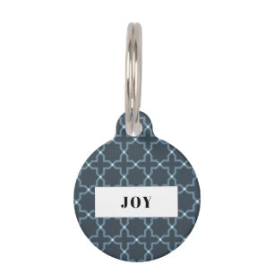 Médaillon Pour Animaux Motif étoile gris charbon personnalisé en pile