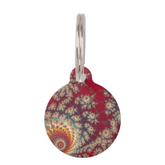 Médaillon Pour Animaux Motif floral en spirale