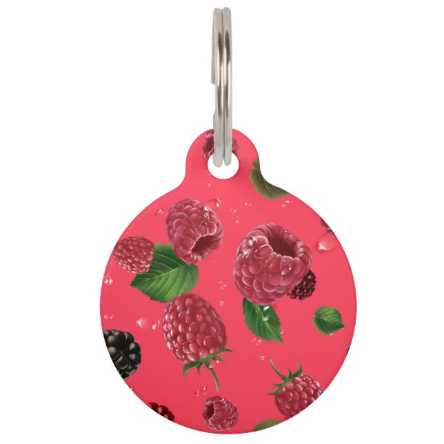 Médaillon Pour Animaux Motif framboise (Devant)