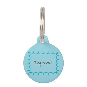 Médaillon Pour Animaux Motif Gingham