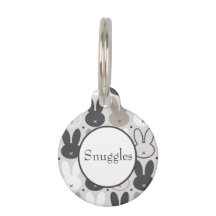 Motif lapin gris beige