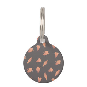 Médaillon Pour Animaux Motif rose de brosse d'abrégé sur or de poussin