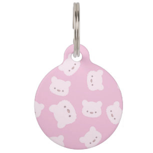 Médaillon Pour Animaux Motif rose d'ours de nounours