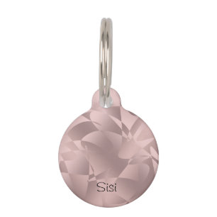 Médaillon Pour Animaux Motif rose élégant assez élégant d'or