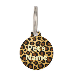 Médaillon Pour Animaux Motif Round_Pet_Tags de fourrure de Jaguar