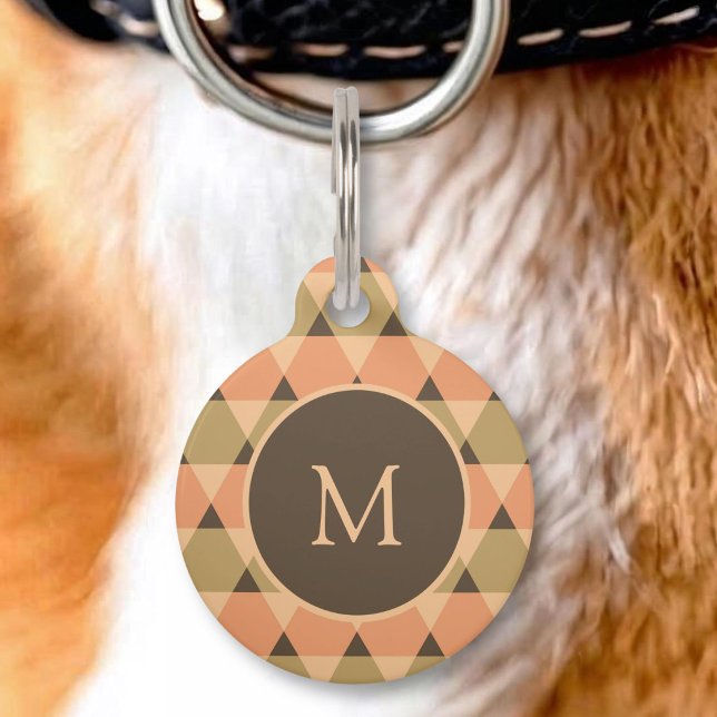 Médaillon Pour Animaux Motif Triangles (Créateur téléchargé)