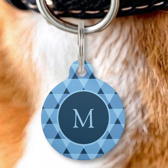 Médaillon Pour Animaux Motif Triangles (Créateur téléchargé)