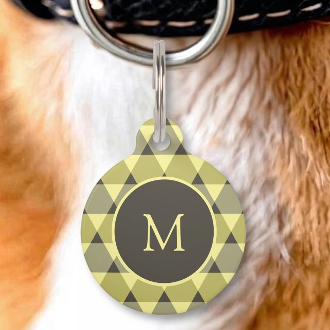 Médaillon Pour Animaux Motif Triangles (Créateur téléchargé)