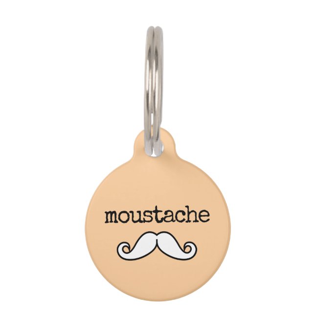 Médaillon Pour Animaux Moustache drôle (Devant)