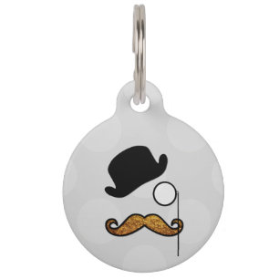 Médaillon Pour Animaux Moustache, Moustache, Stache, Monocle, Casquette B