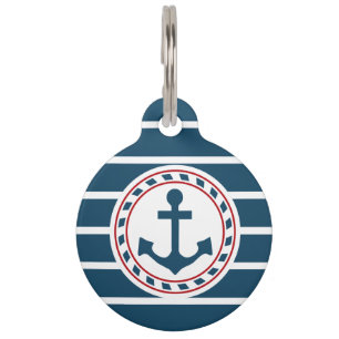 Médaillon Pour Animaux Nautical design