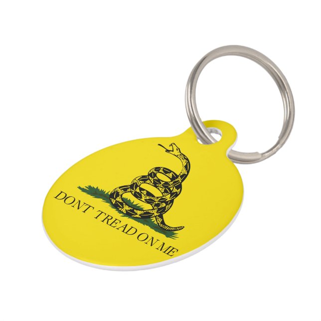 Médaillon Pour Animaux Ne pas taper sur le drapeau de Me Gadsden (Côté )