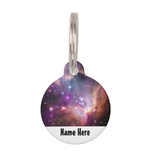 Médaillon Pour Animaux Nébuleuse violette de l'espace extra-atmosphériq