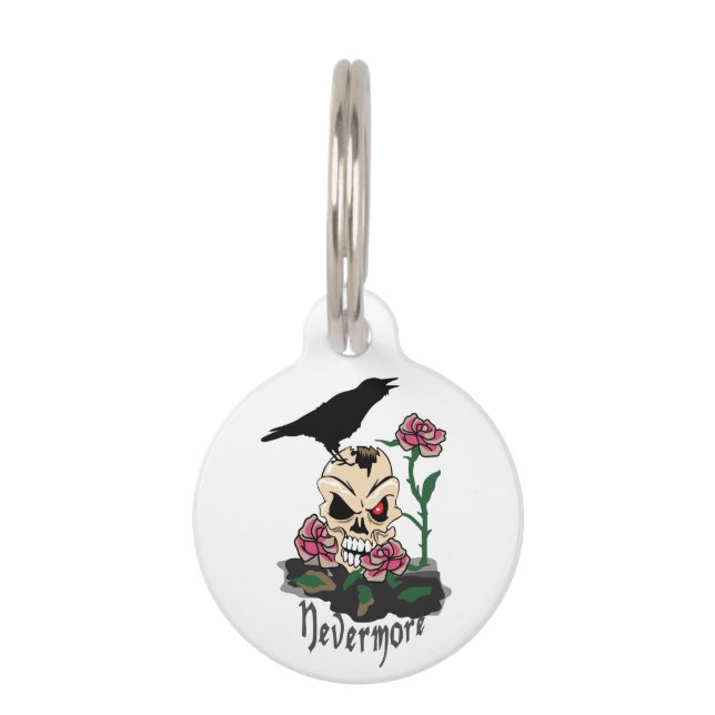 Médaillon Pour Animaux Nevermore Raven (Devant)