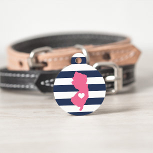 Médaillon Pour Animaux New Jersey Heart