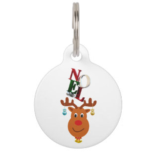 Médaillon Pour Animaux Noel Deer Bells Bauble Rudolf Snowflakes Noël