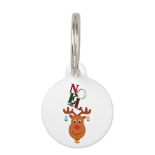 Médaillon Pour Animaux Noel Deer Bells Bauble Rudolf Snowflakes Noël